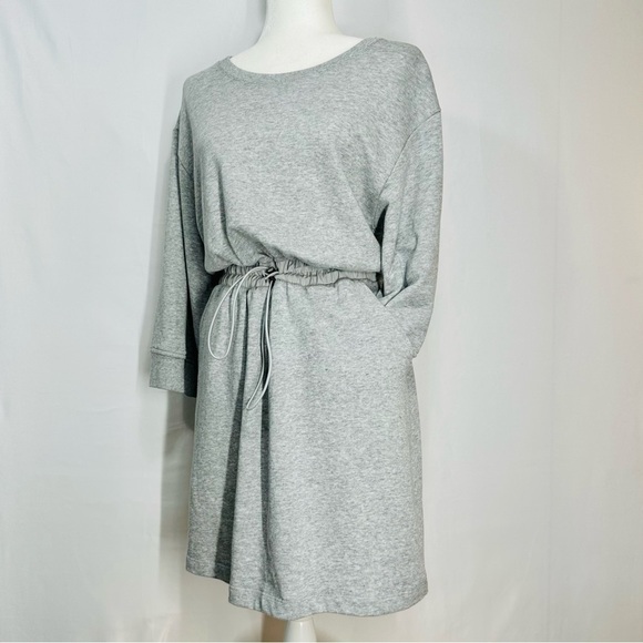 NWT - POPSUGAR Heather Gray Women’s Quarter Sleeve Midi Dress - Size: Large - Picture 1 of 7